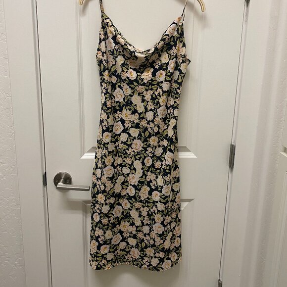 Mahina Printed Drape Front Dress - Picture 1 of 4